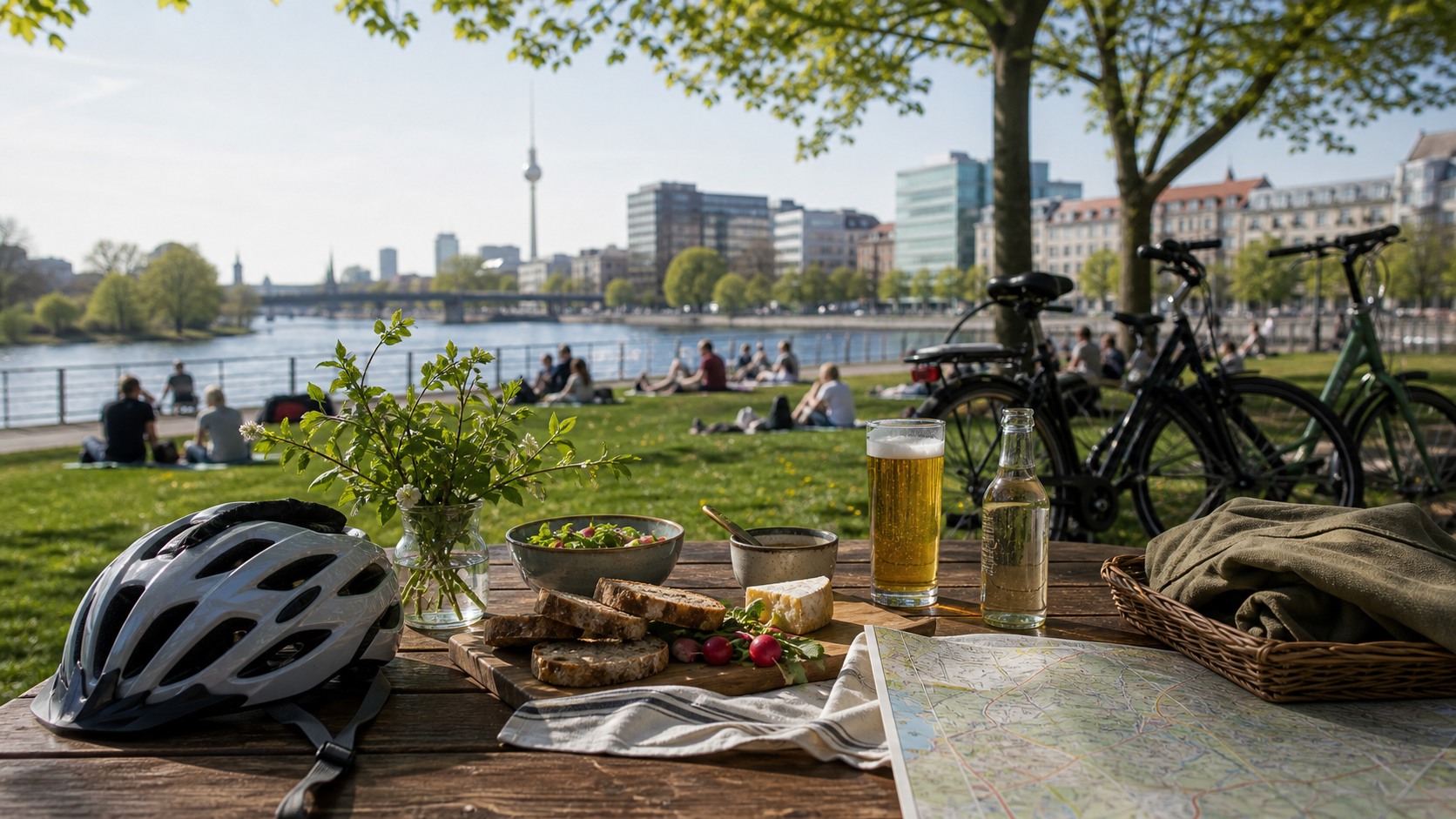 May Day picnic in a German city park
